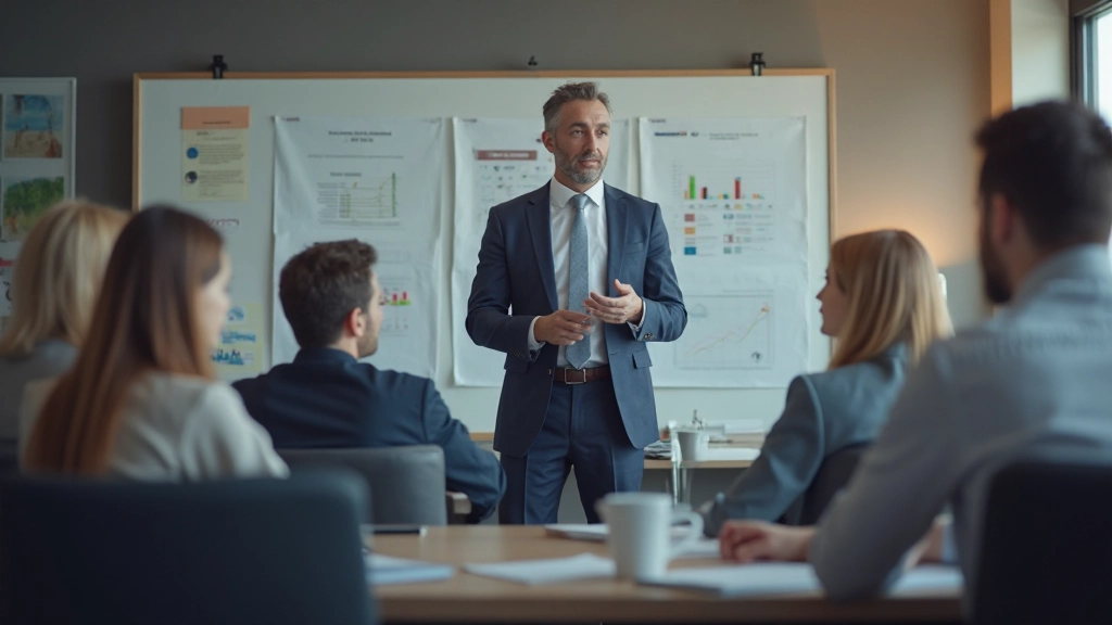 Менеджер проводит тренинг для команды поддержки по развитию коммуникативных навыков и эмоционального интеллекта